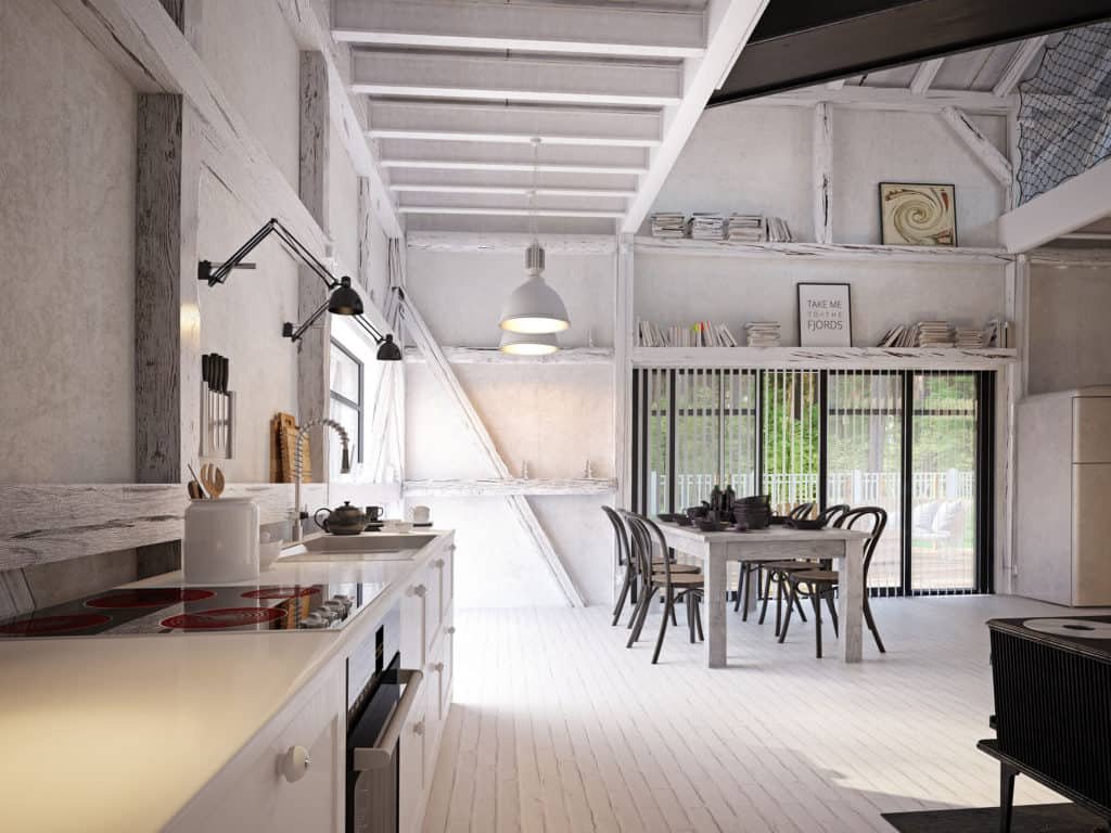 Functional Modern Industrial Country Kitchen