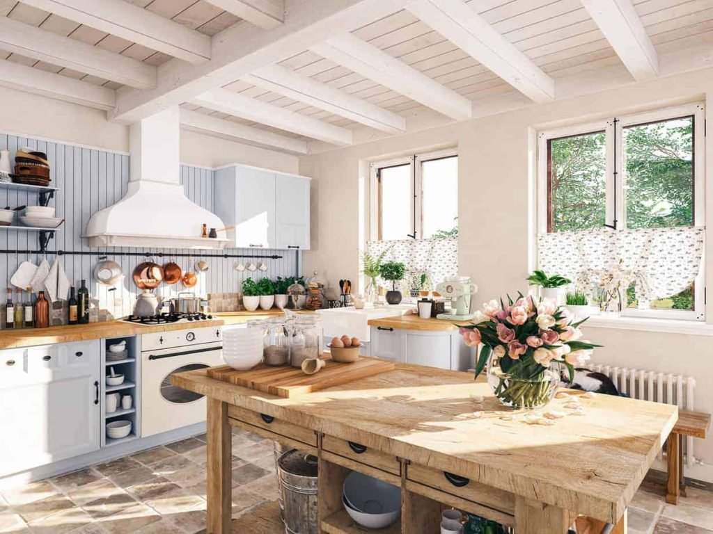 Cottage Kitchen - Bright Light and Airy with a Touch of Warm