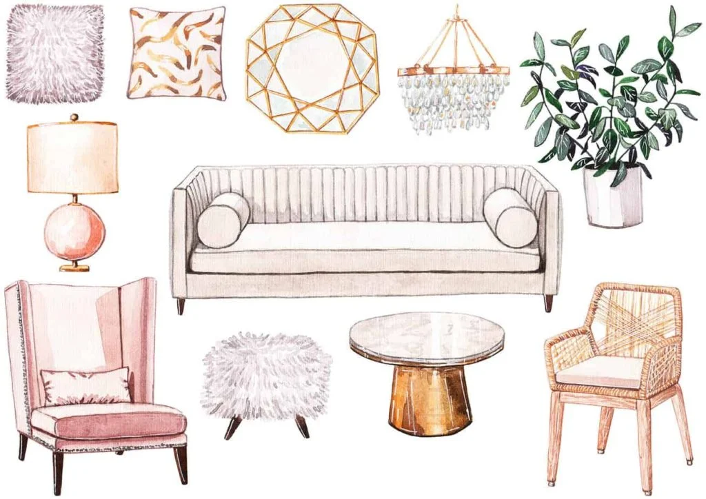 Glam Modern Inspiration Board