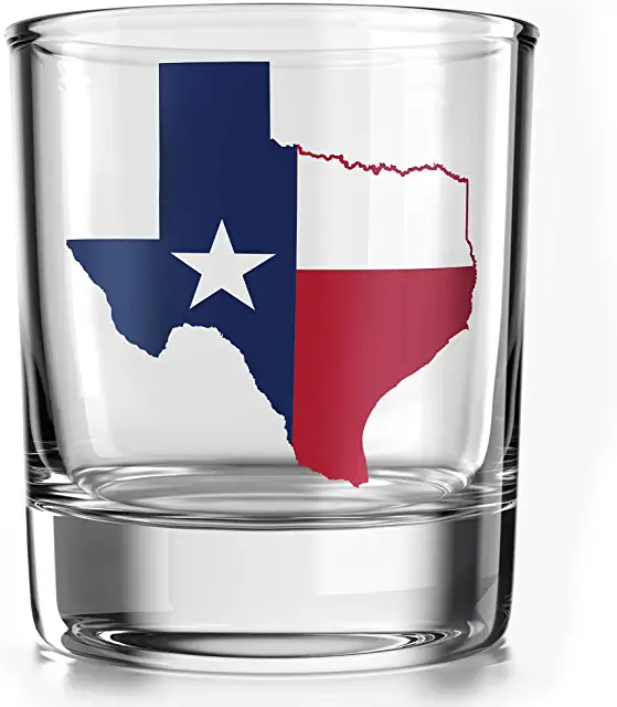 Texas whiskey glass