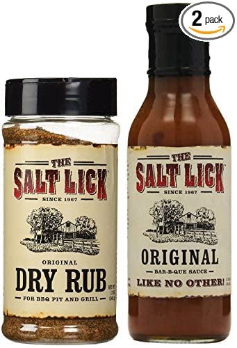 salt lick rub and barbecue sauce