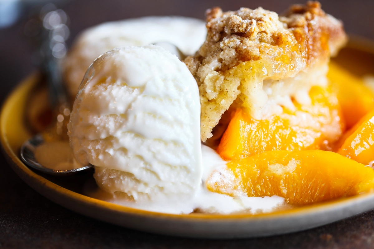 Sunset Peach Cobbler