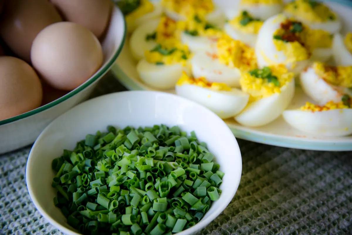 Bourbon Kissed Deviled Eggs