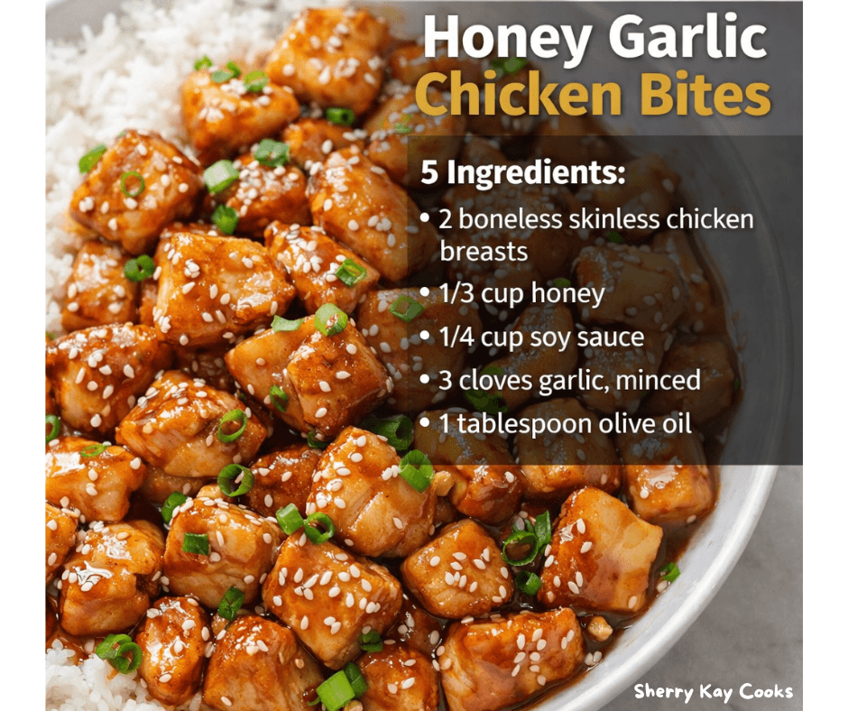 5 Ingredient Honey Garlic Chicken Bites