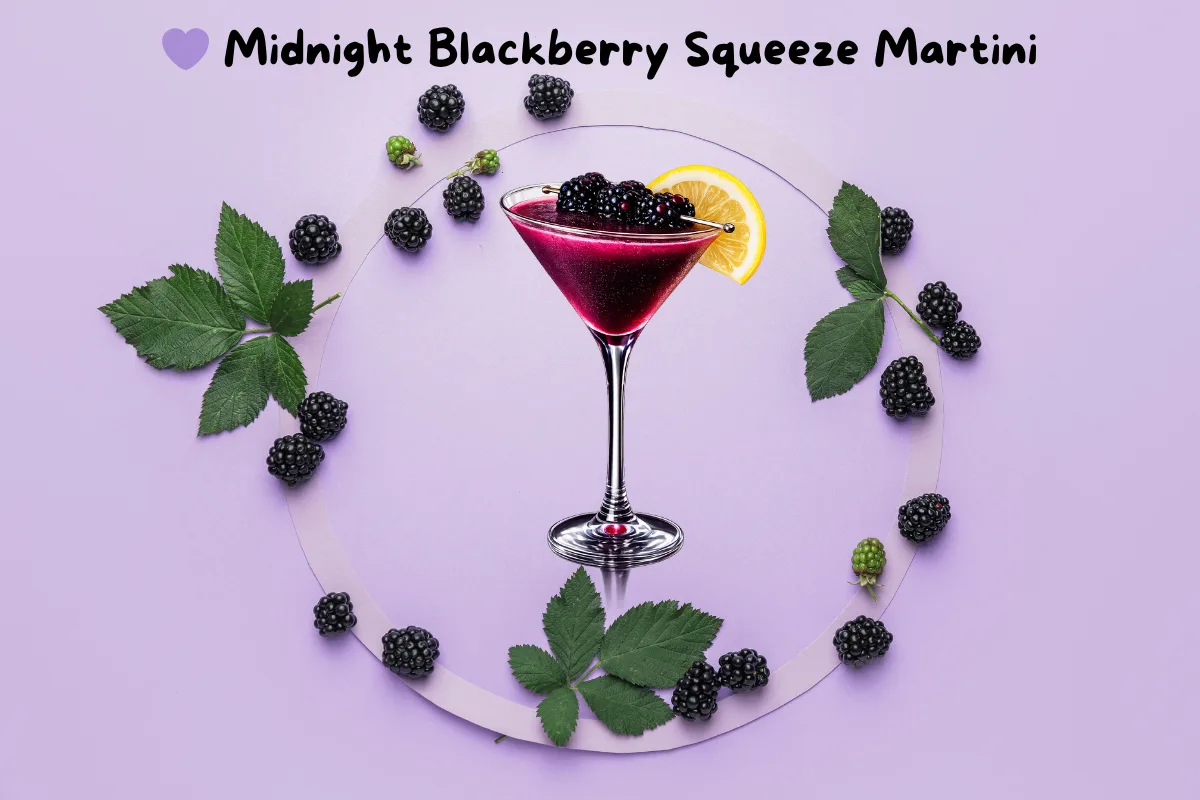 Midnight Blackberry Squeeze Martini
